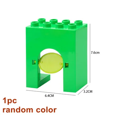 Crazy Fun Rolling Ball Building Blocks Compatible Marble Run Bricks Parts Accessories Educational DIY Toys RED