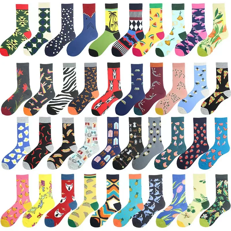 Fashion Cotton Men Socks Breathable All Seasons Socks Comfortable Socks