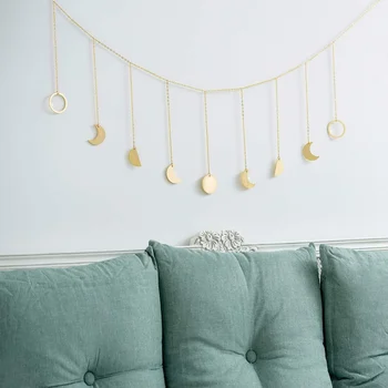 

Sun Moon Shape Gold Metal Hanging Wall Decor Hook DIY Storage Rack Home Wedding Party Decoration Accessoriesb For Photo Wall NEW