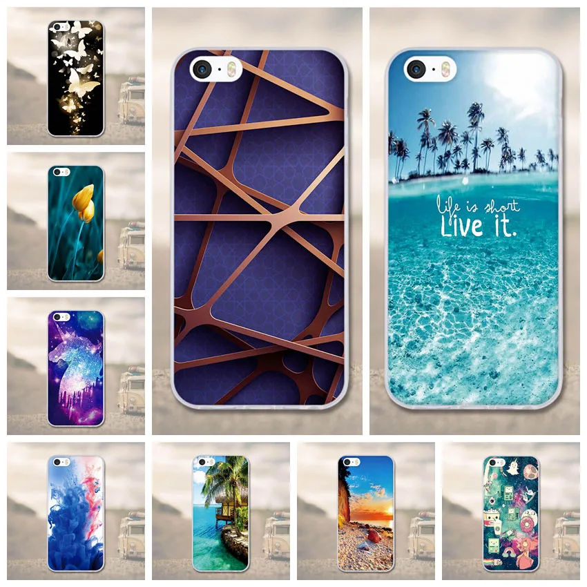 

4.0" For iPhone 5 5s SE Case Silicone Cover For iPhone 5s Case 3D Relief Soft TPU Cover for Funda iPhone 5 5S SE Case Protective