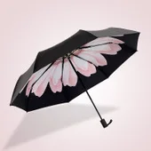 Manufacturers Direct Selling Fully Automatic Rose Vinyl Umbrella UV-Protection Parasol Women's Creative Folding Umbrella