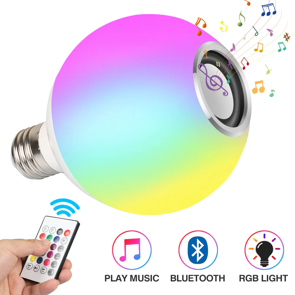 

Light lamp LED Color Changing RGB Bulb 15W RGB Led Lamp Spotlight music Remote Control LED Bulbs Magic Light Smart music light