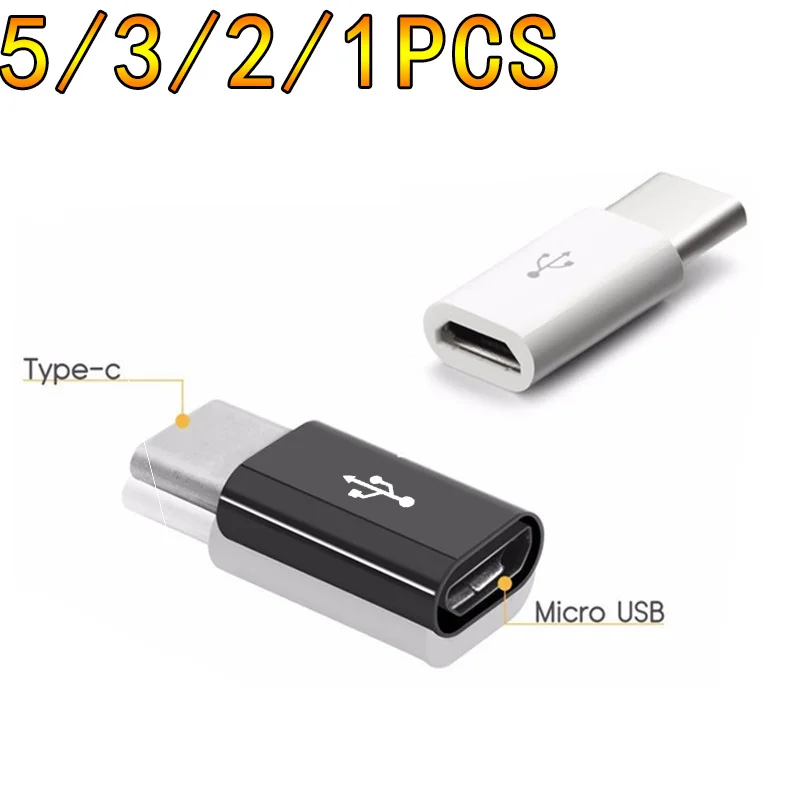 

5PCS Micro USB To USB C Adapter Mobile Phone Adapter Microusb Connector for Huawei Xiaomi Samsung Galaxy A7 Adapter USB TypeC