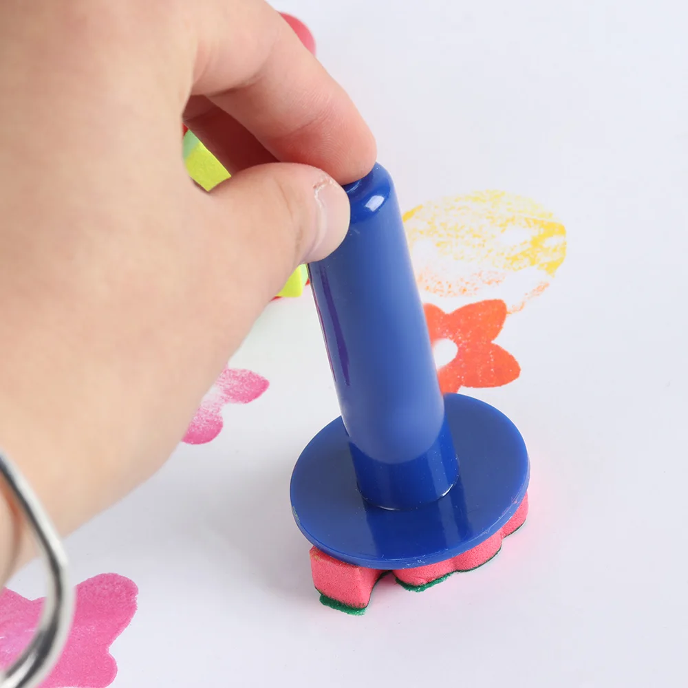 6 шт. DIY губка граффити живопись кисти для детей Рисование игрушки детский сад раннее образование подарок канцелярские принадлежности