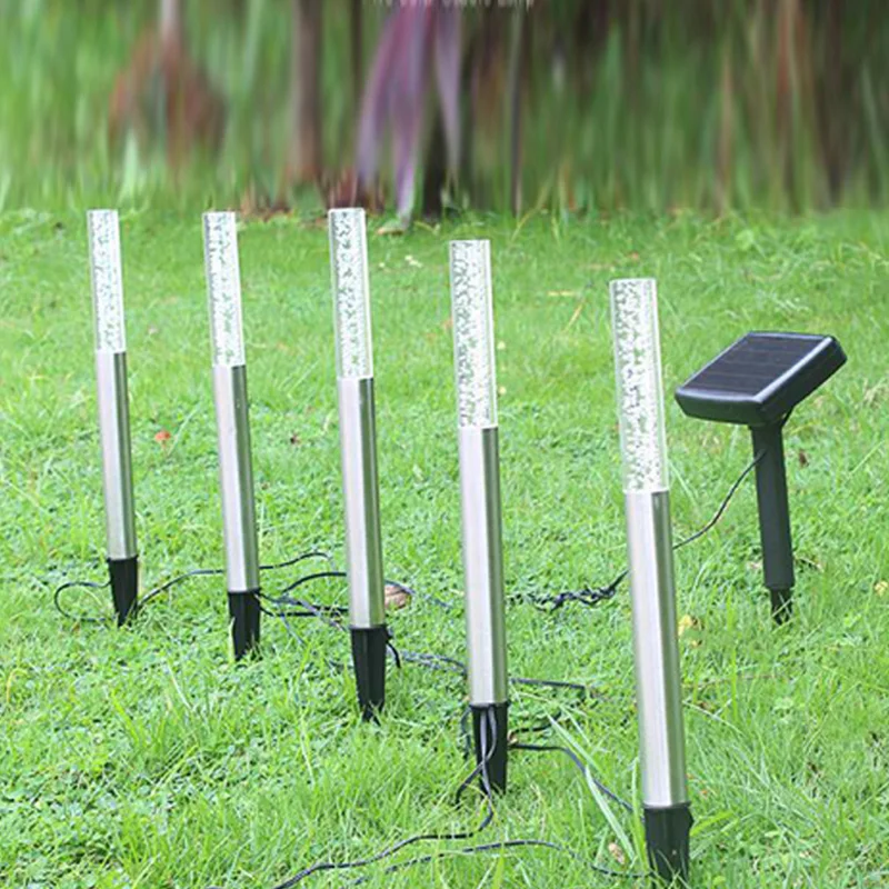 Outdoor LED Solar Light Garden Lawn Light Garden Waterproof One-Way Acrylic Garden Insert Ground Light Solar Charging led Lamp