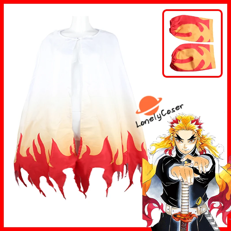 Накидка-кимоно для косплея ренгоку косплей Униформа рассекающая демонов с