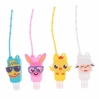

Disposable 30ml Cute Cartoon Animal Shape Silicone Mini Hand Sanitizer No Clean Detachable Cover Travel Portable Safe Gel