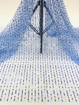 

special pattern full sequins french style embroidered lace JOY-3619 African embroidered Tulle Lace with sequins for bridal dress