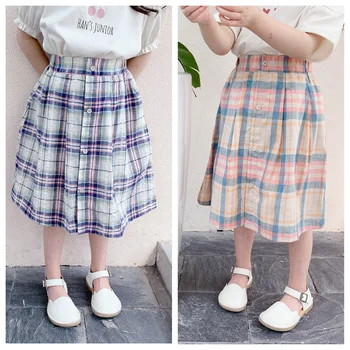 

2020 summer new Korean version of plaid skirts for girls toddler girl skirts little girl clothes