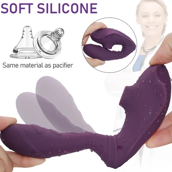 Remote Control Sucking Vibrators For Women Vagina G Spot Massager Nipple Sucker Clit Stimulator Wearable Dildo Female Sex Toys 6