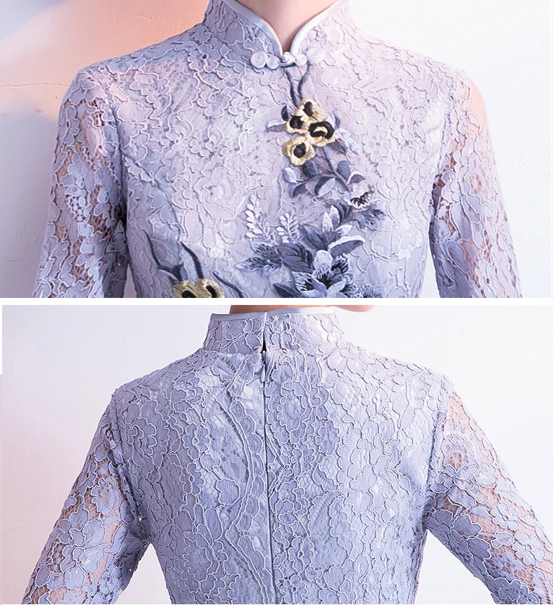 Сексуальное Мини Cheongsam Летнее традиционное китайское стильное платье женские кружевные короткие Qipao тонкие вечерние платья с пуговицами Vestido xs-xxxl
