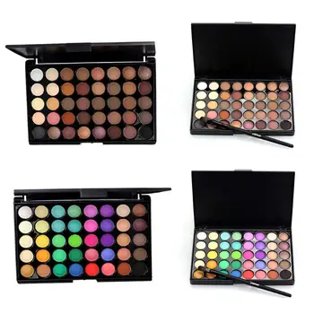 

40 Colors Eye Makeup Nude Matte Shimmer Eyeshadow Pallete Glitter Powder Eye Shadow Smoky Earth Shadows Brush Set Stamp Pigment