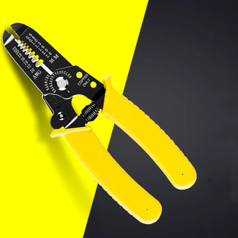 

Portable Wire Stripper Decrustation Pliers Crimper Cable Stripping Crimping Cutter Hand Tool with Manganese Steel for Electrical