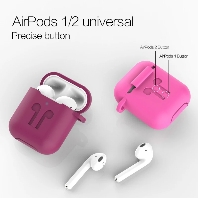 

For Wireless Bluetooth Headphone Case for AirPods AirPod 2 Generation Headset Thickened Soft Silicone Shockproof Cover