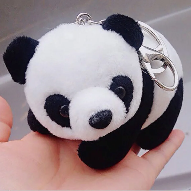 

New Cartoon Plush Cute Panda Keychain For Gifts Backpacks Key Chains Key Ring Men Women Charm Bag Pendant Birthday Gift