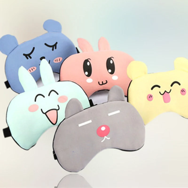 New Cute Sleeping Eye Mask Cartoon Shading Eye Shade Sleeping Cover Eyepatch Blindfolds Eyeshade Health Sleep Shield Light