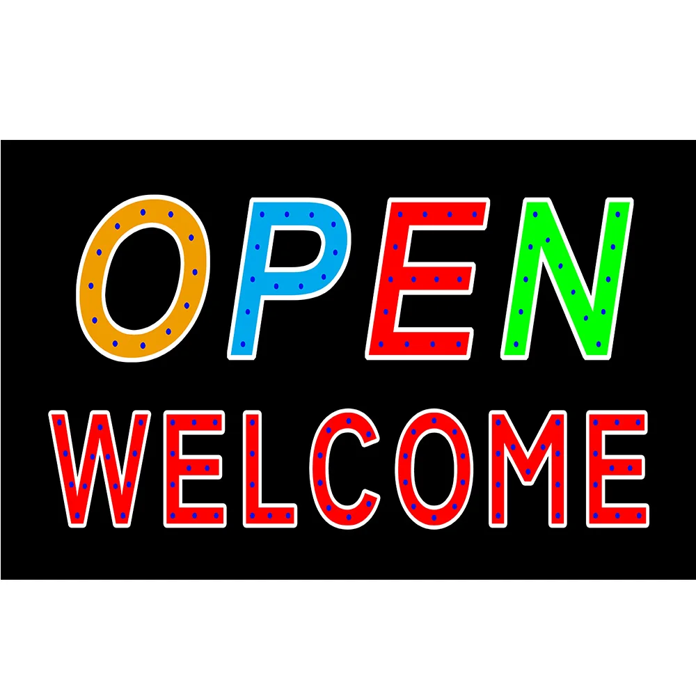 

CHENXI Direct Selling 10x19 Inch Semi-outdoor Ultra Bright flashing led shop open welcome sign