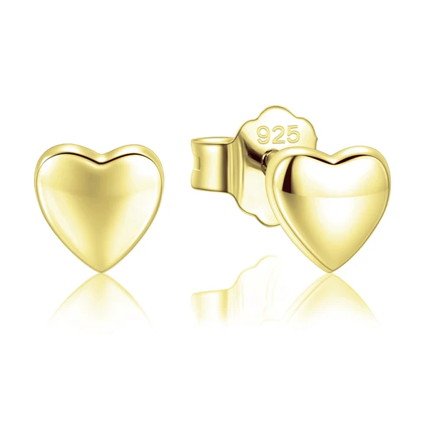 Modian Hot Sale 100% 925 Sterling Silver Cute Small Hearts Stud Earrings For Women Fashion Round Luxury Lightning Fine Jewelry RHE595G