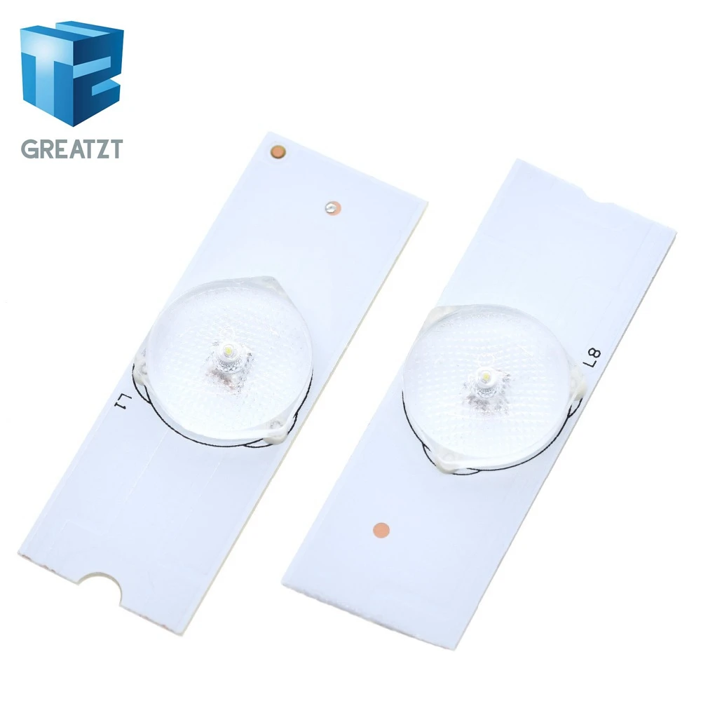 Светодиодные лампы GREATZT 10 шт. 3 в SMD с оптической линзой Fliter для 32 65 дюймов