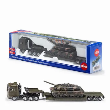 

German tin alloy die-casting truck model 1/87 scale children's toy flatbed tank transporter 1872 model toy gift indoor display
