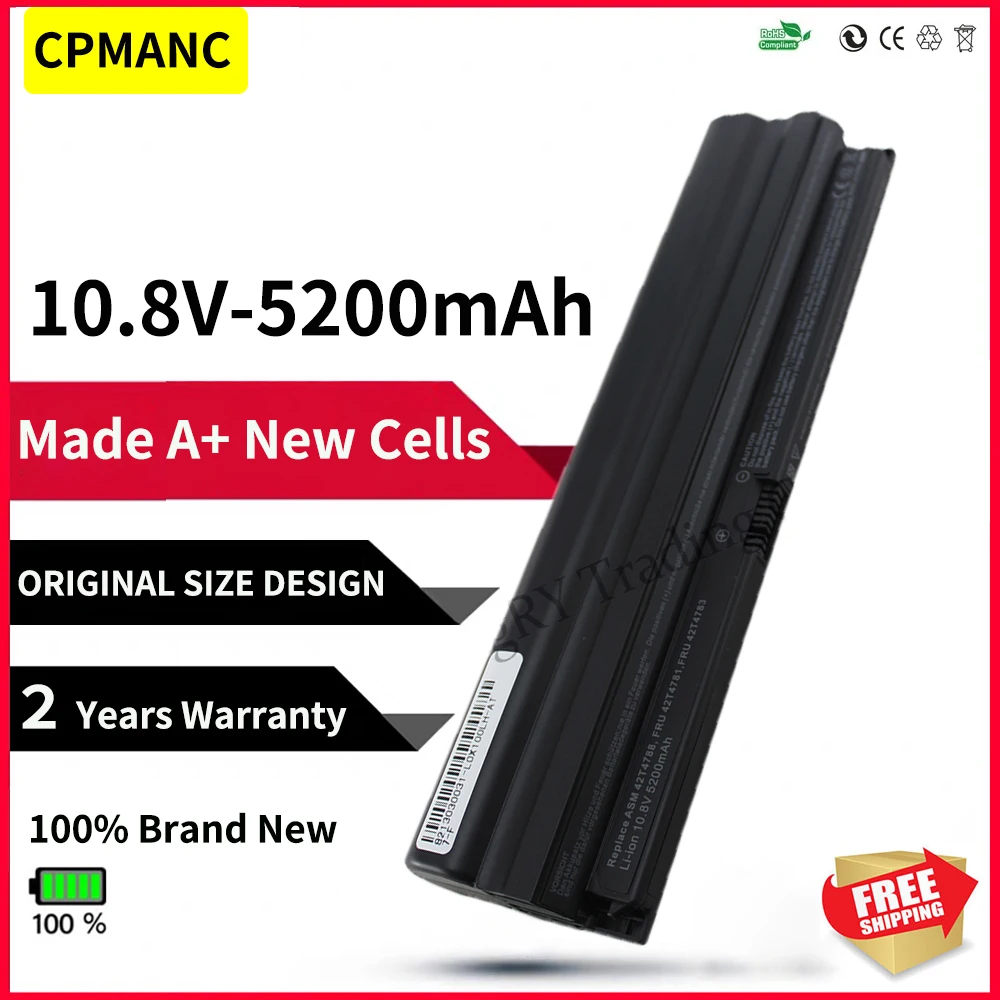 5200mAh Laptop battery For Lenovo ThinkPad X100e 100e X120e Edge 11&quot NVY4LFR NVZ24FR NVZ3BGE 0A36278 42T4889 42T4891 42T4893 |