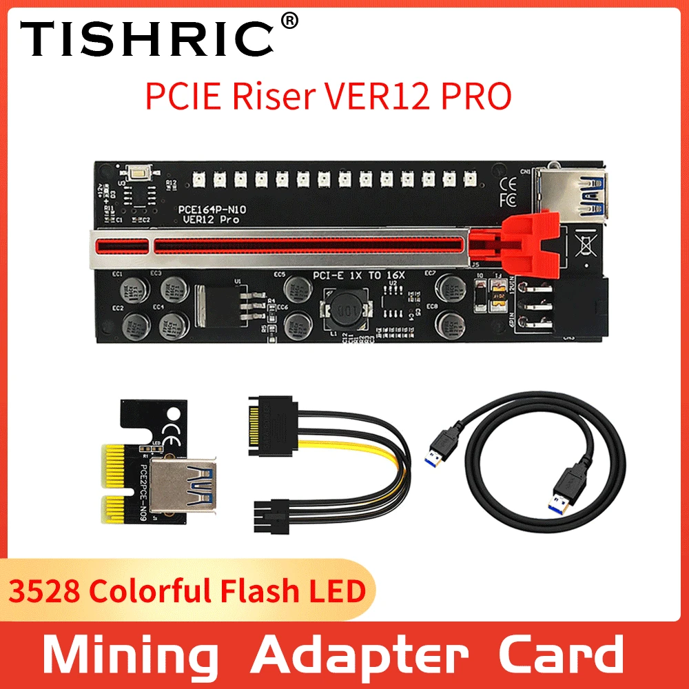 Professional Mining PCI-E Express 1X To 16X GPU Extender Riser Card Adapter NEW 