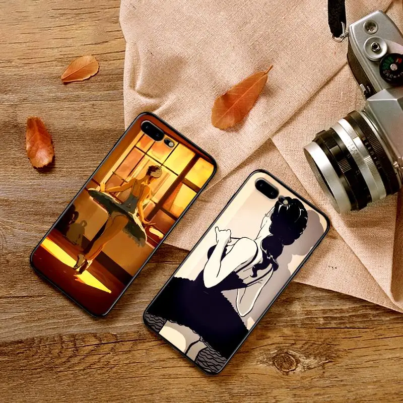 

Soft Silicone Phone Case For Samsung A4 A5 A6 Plus A7 8 910 20 30 40 50 A60 A70 2018 M40 J6 Coque Ballerina girl dancing Black