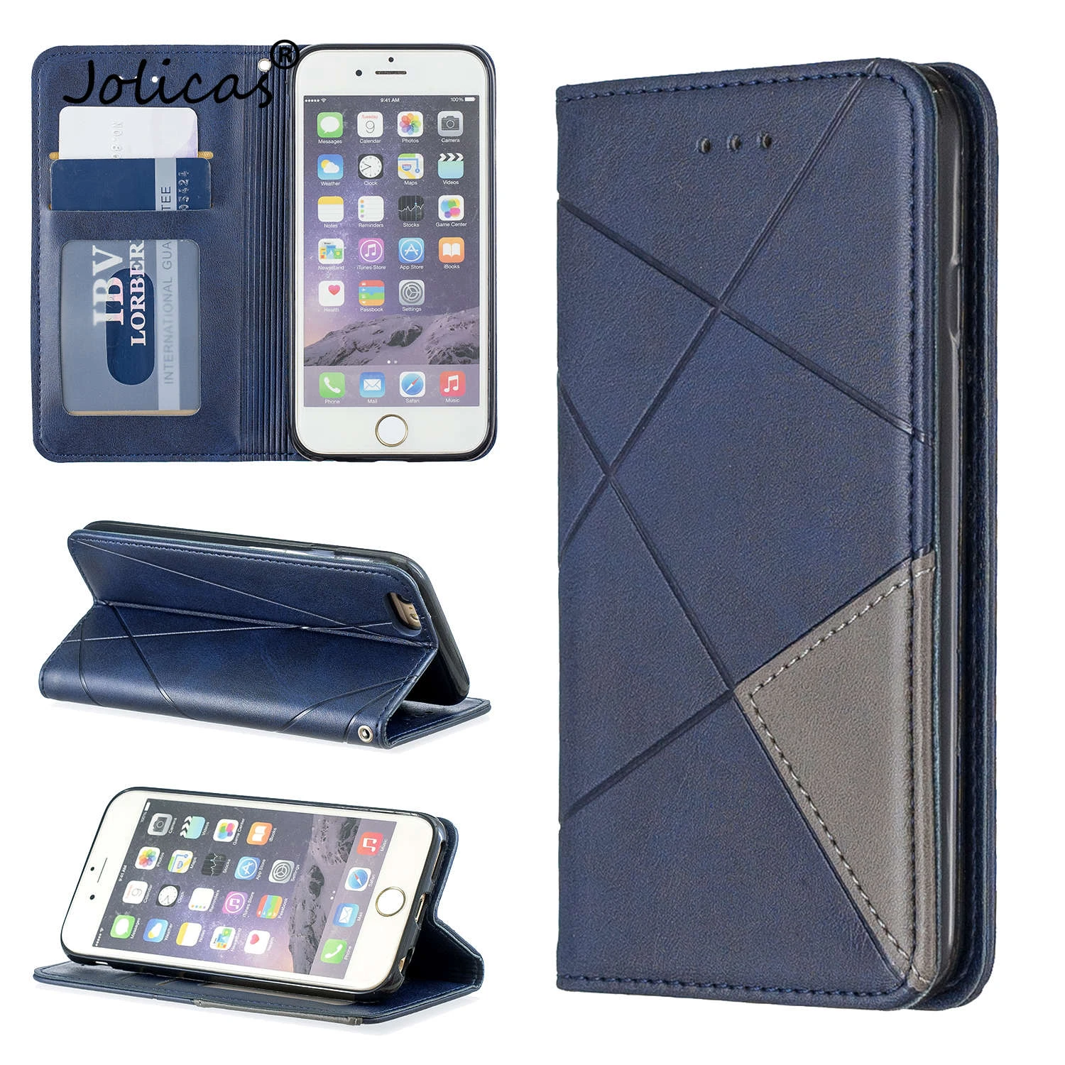 Funda tipo billetera de cuero PU para iPhone 6, accesorios de libro, fundas para Apple iPhone 6S, Protector 4,7|Fundas antigolpes para teléfono| - AliExpress