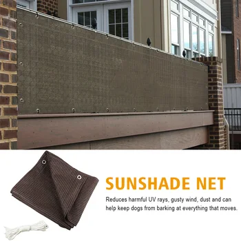 

0.9x5m With Grommets Privacy Screen Home Balcony Safety Multipurpose Patio Fence Outdoor Garden Anti-UV HDPE Guardrail Shade Net