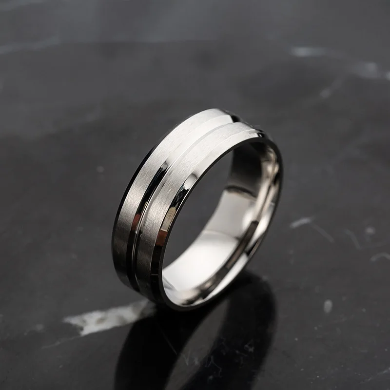 Очаровательное матовое кольцо из полированной нержавеющей стали для женщин и мужчин Ювелирная Свадебная лента кольцо подарок на день Святого Валентина