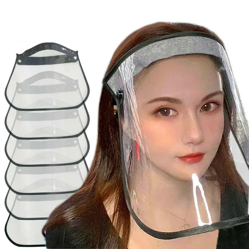 1PC Adult Face Shield Protective Mask Anti fog Anti Splash Dustproof Safety Clear Reusable Head