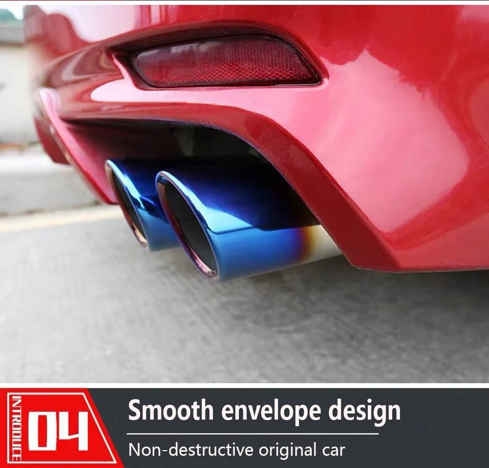 6 car exhaust muffler tip pipe car styling chroming cut out cutout For toyota camry sport 2018 2019