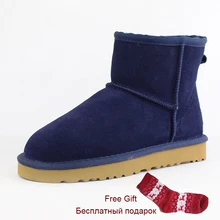 Новинка; модные классические женские зимние ботинки в австралийском стиле; высококачественные водонепроницаемые ботильоны из натуральной кожи; теплые зимние ботинки; женская обувь