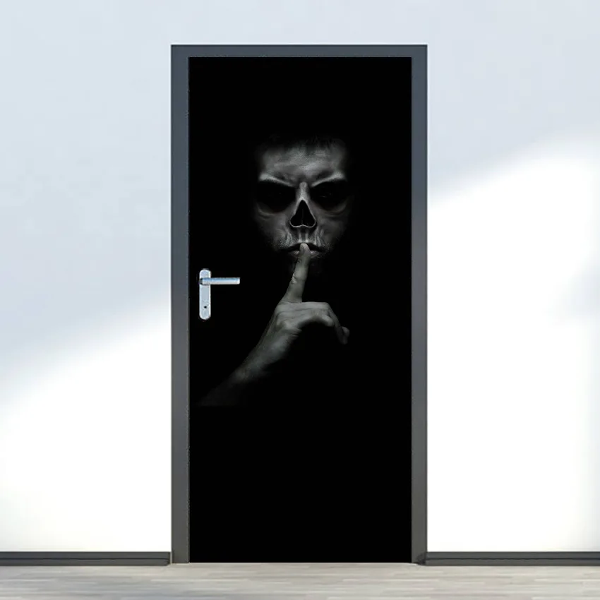 Halloween Stereo Adhesive Paper 3D Model Door Stickers Removable Waterproof Wall Sticker Bedroom Living Room DIY Wallpaper WMT01
