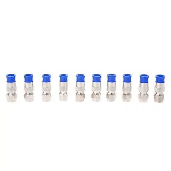 

10 Pcs RG6 RG59 F Compression Connectors Coaxial Coax Cable Fitting Tools O-Ring