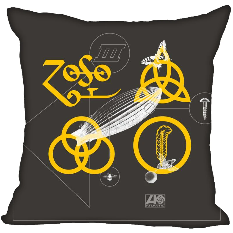 Новое поступление Led Zeppelin наволочка для спальни для дома или офиса, декоративные наволочки квадратная Подушка на молнии чехлы Сатиновые мягкие не выцветают - Цвет: 21