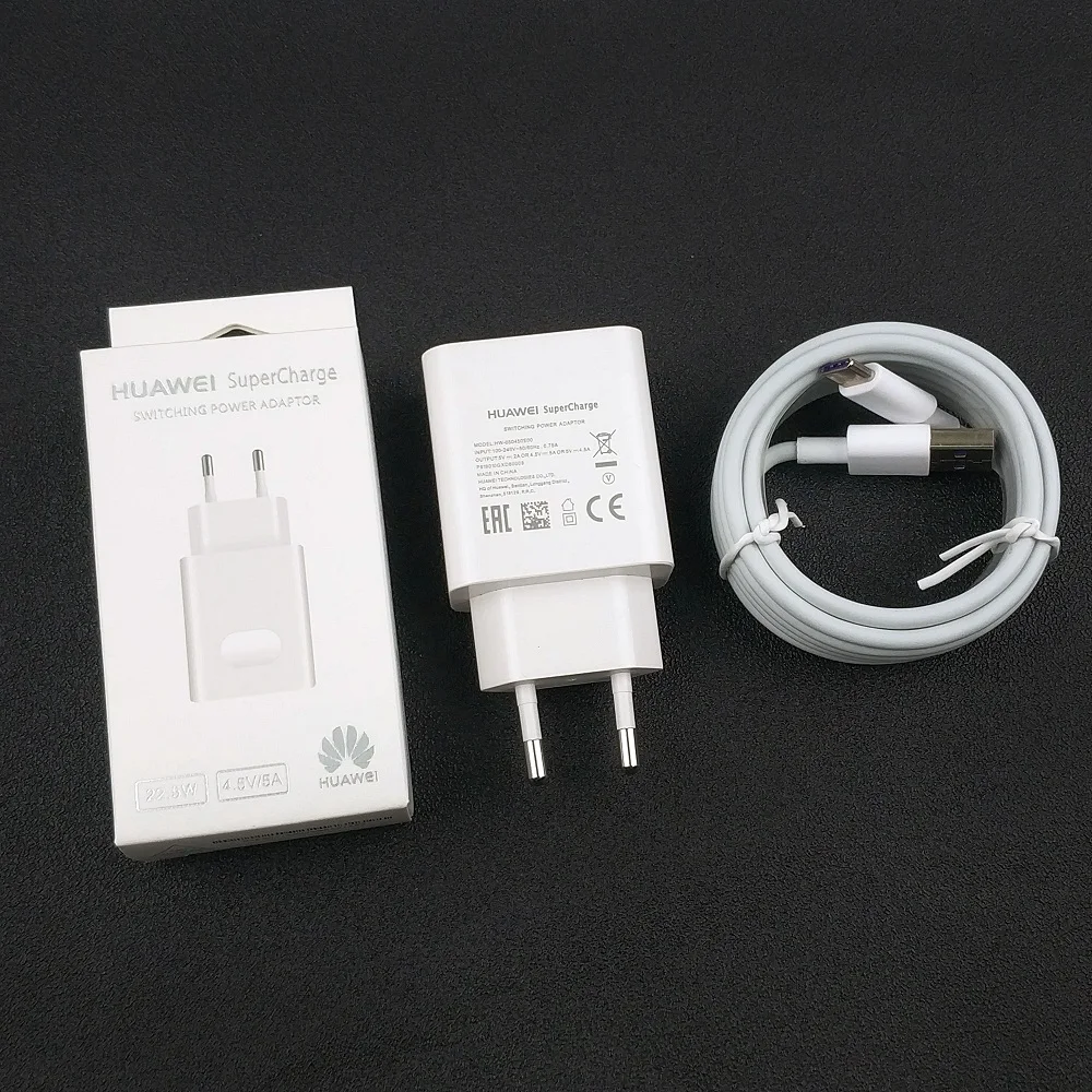 with 200cm cable Huawei mate 20, зарядное устройство,, 5А, быстрая зарядка, 22,5 Вт, для путешествий, Usb type-C, зарядный адаптер для P9 P10 P20 P30 mate 9 10 20 30 pro телефона - Тип штекера: with 200cm cable