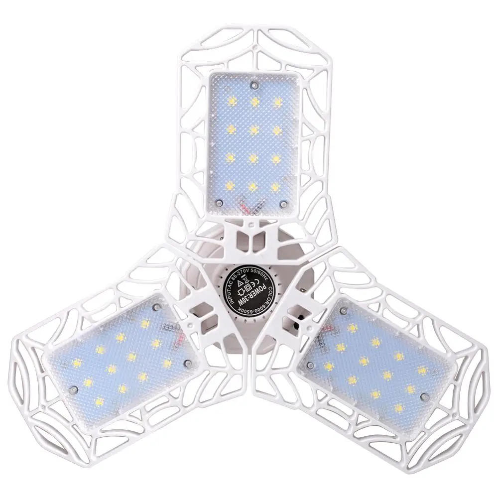 Светодиодный светильник для гаража с 3 светодиодными лампами 30 Вт E27 промышленный