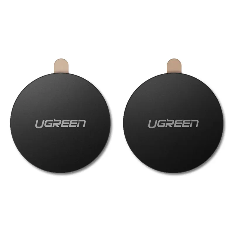 Ugreen Автомобильный держатель для телефона металлическая пластина магнитный диск для iPhone x Магнитная подставка поддержка смартфона Voiture аксессуар держатель мобильного телефона - Цвет: 2 Round