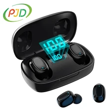 PJD – écouteurs Bluetooth 2020 TWS, oreillettes sans fil, à commande tactile LED, son stéréo 9D, musique, IPX7, étanches