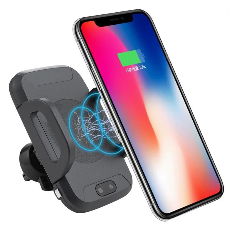 

Foreign Trade Car Mounted Wireless Charger Mobile Phone Bracket Infrared Sensing Mobile Phone Navigation Bracket Mobile Phone Br