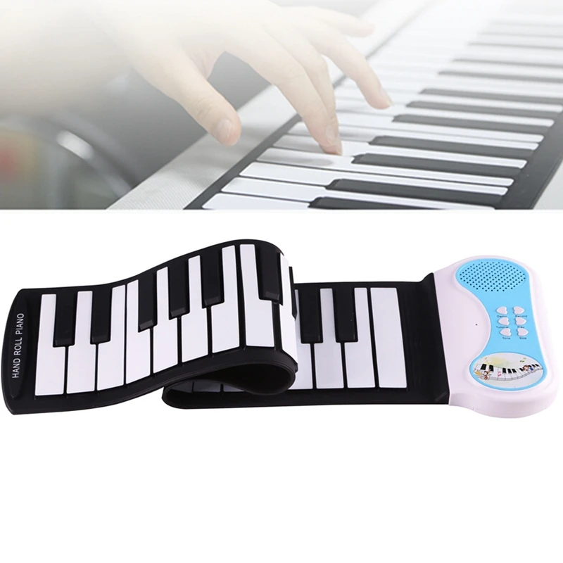Качественное Силиконовое гибкое ручное рулонное пианино с 37 клавишами, мягкая портативная электронная клавиатура, подарок для детей, студентов
