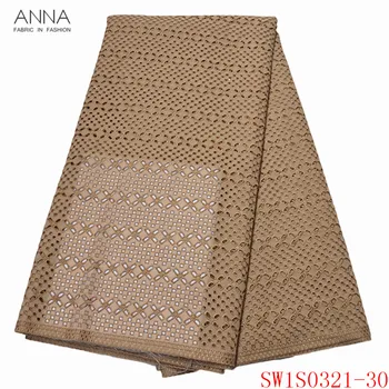 

Anna swiss voile lace in switzerland 2020 high quality 100% cotton fabric embroidered with stones african polish laces fabrics