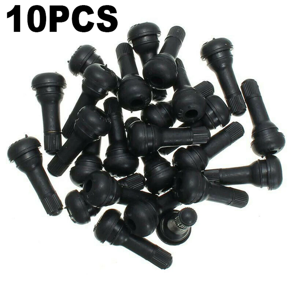

10Pcs TR-413 Snap In Type Rubber Valve Tool SET Tubeless Tyre Valves Stems Car Accessories