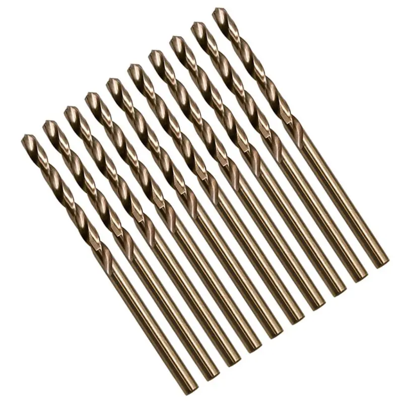50pcsTwist drill bit straight handle high speed steel cobalt M35 grinding Tool
