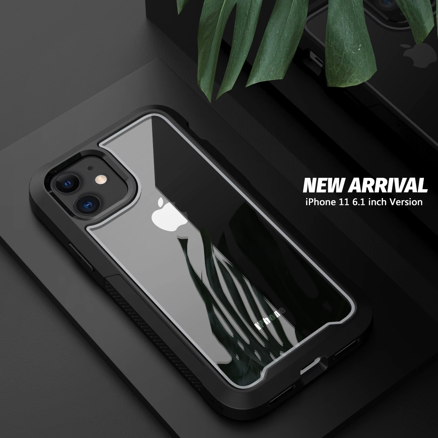 Для iPhone 11 11 Pro 11 Pro Max чехол с двойным слоем ТПУ+ PC акриловый Гибридный противоударный чехол для iPhone 11 Pro Чехол прозрачный