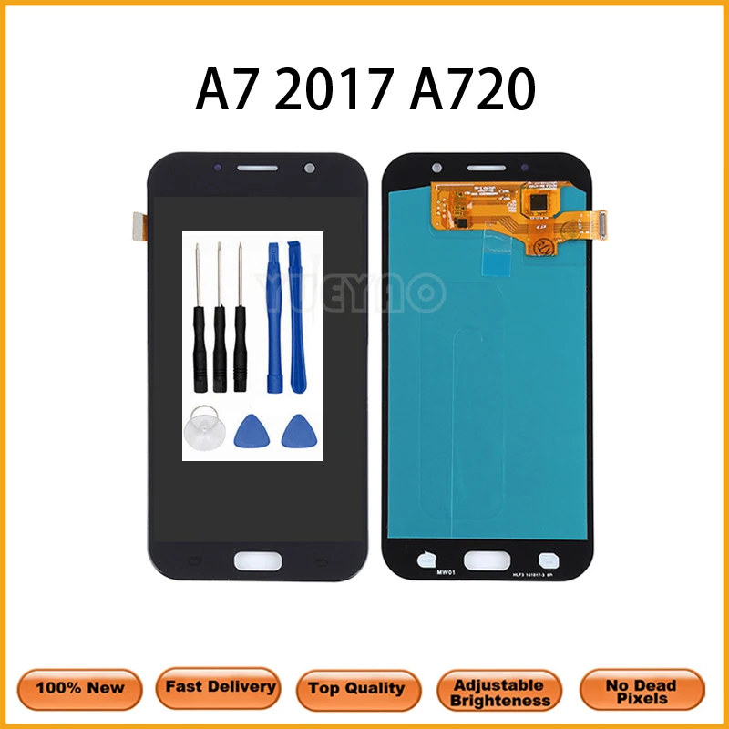ЖК-дисплей для Samsung Galaxy A7 2017 A720 A720F SM-A720F сенсорный экран дигитайзер сборка SM |
