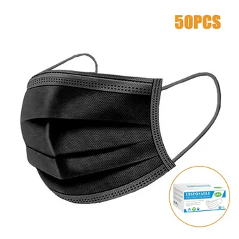 

50PCS Purifying Face Mask Cover 3 Layer Mouth Filter Masks Cotton ordinary Thin Comfortable dust cover маска для лица