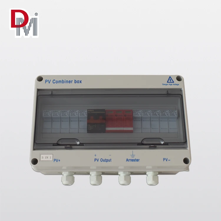 

I65 Waterproof PV Solar Panels DC Combiner Box 5 input 1 output