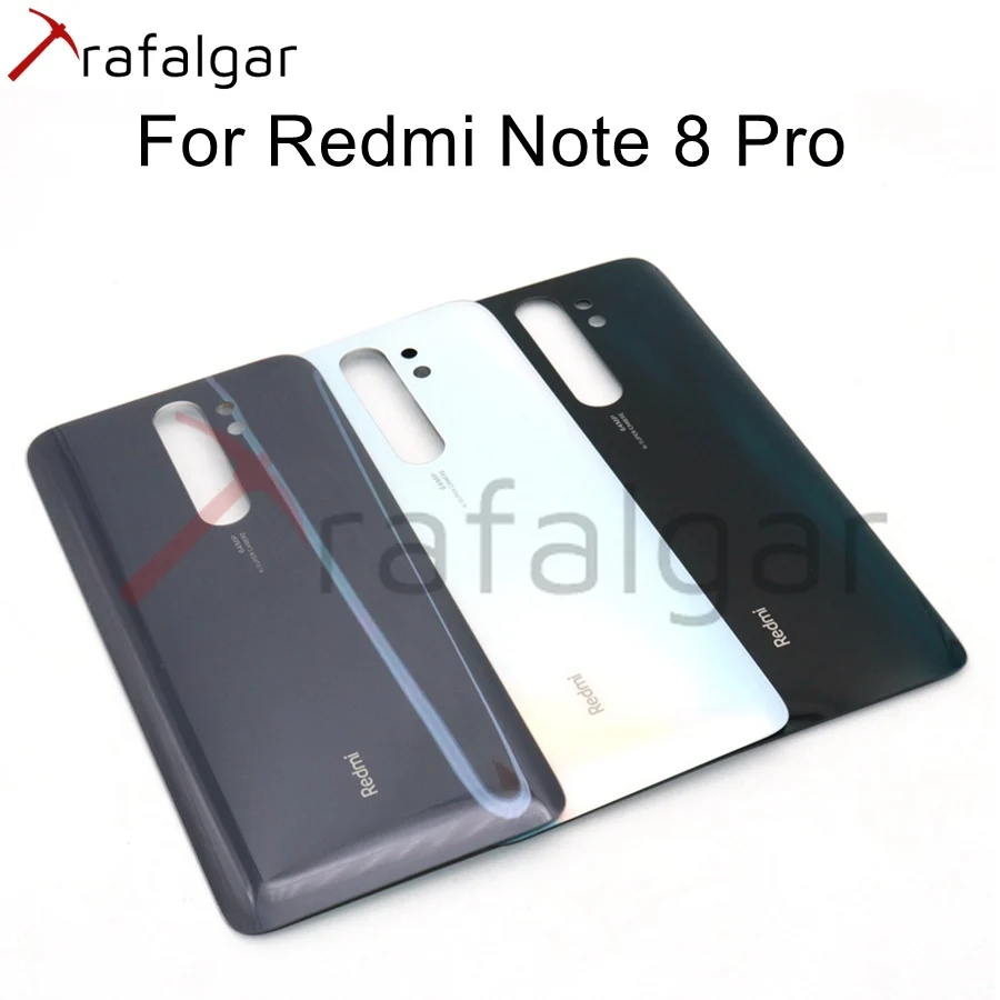 Крышка батарейного отсека для Xiaomi Redmi Note 8 Pro Задняя стеклянная панель Note8 задняя